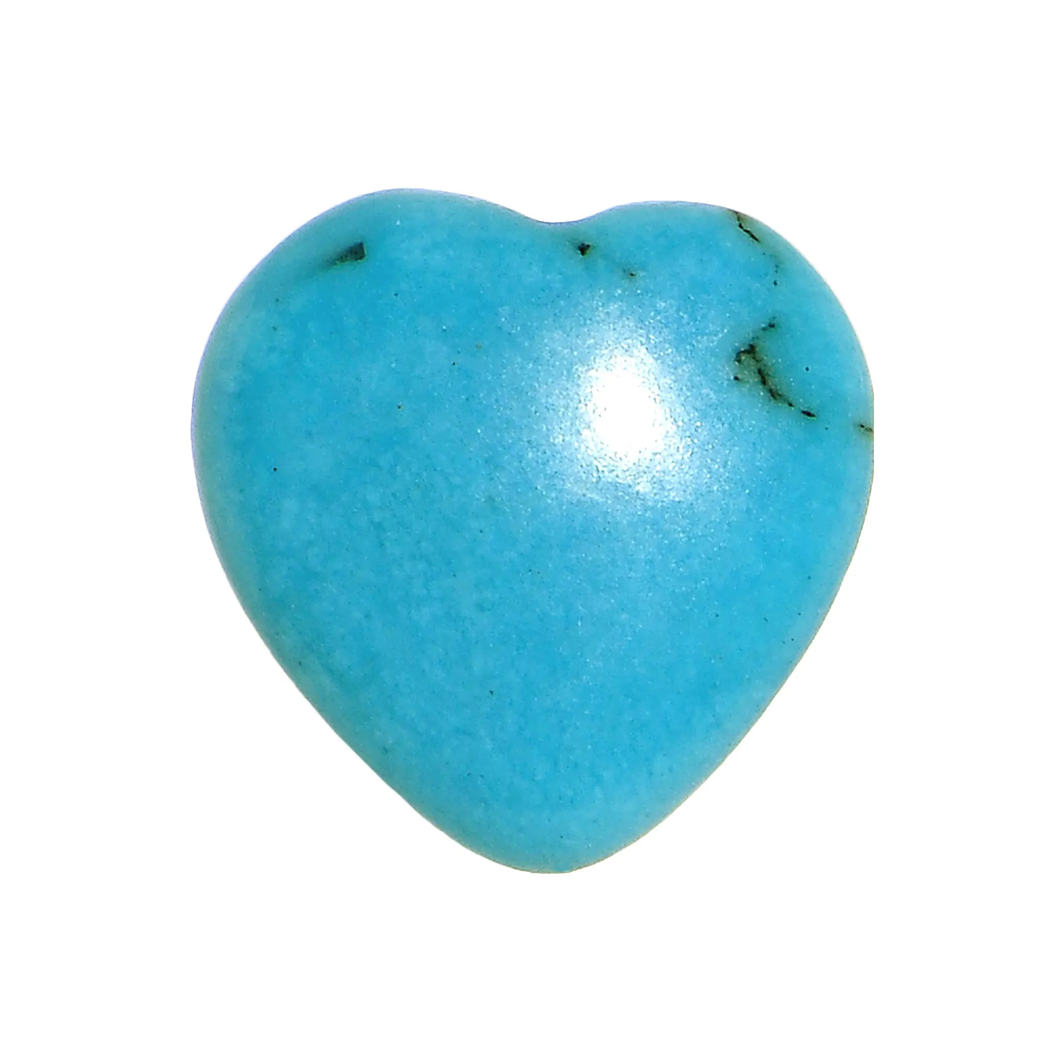 0 Gauge Natural Blue Turquoise Sweet Heart Stone Saddle Plug