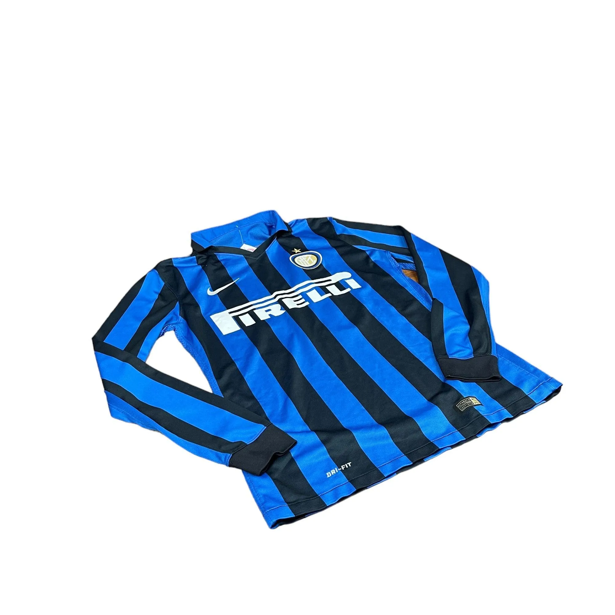 2011-12 Blue   Black Nike Inter Milan Long Sleeve Tee - Medium