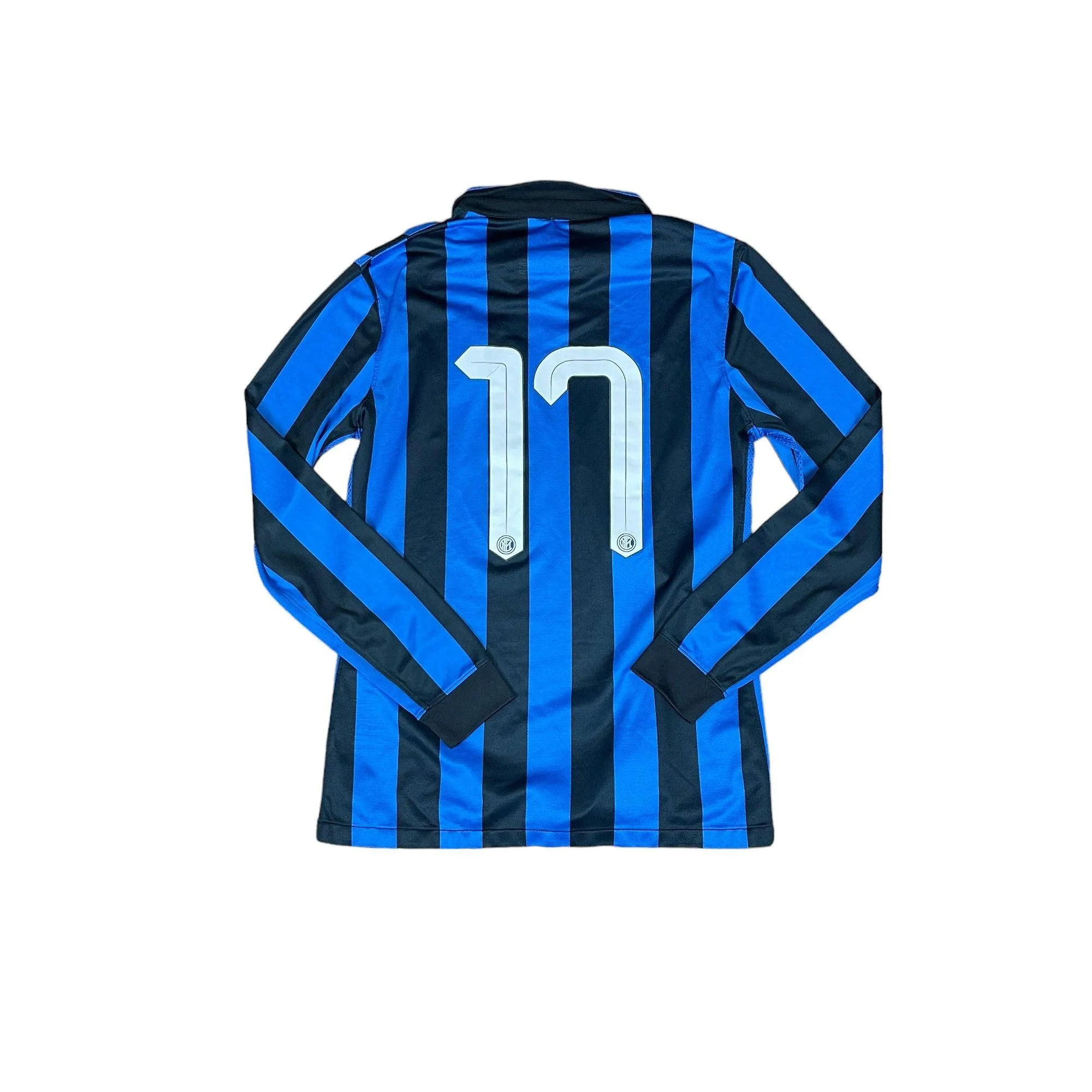 2011-12 Blue   Black Nike Inter Milan Long Sleeve Tee - Medium