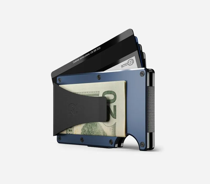 Aluminum | Alpine Navy Minimalist Wallet - Money Clip