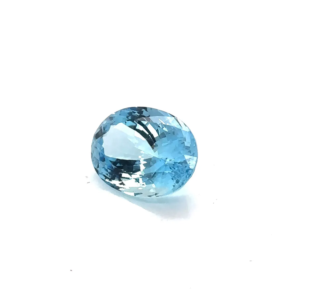 Aquamarine - Natural Fantasy Oval Cut (Caribbean Blue)