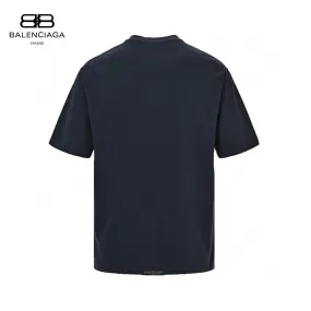 Balenciaga T-Shirt - Navy Back Logo