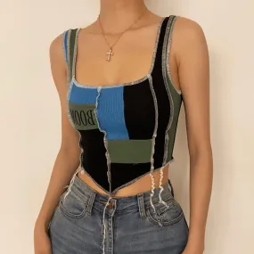 BerryBetty - BOOM ribbed patchwork crop top