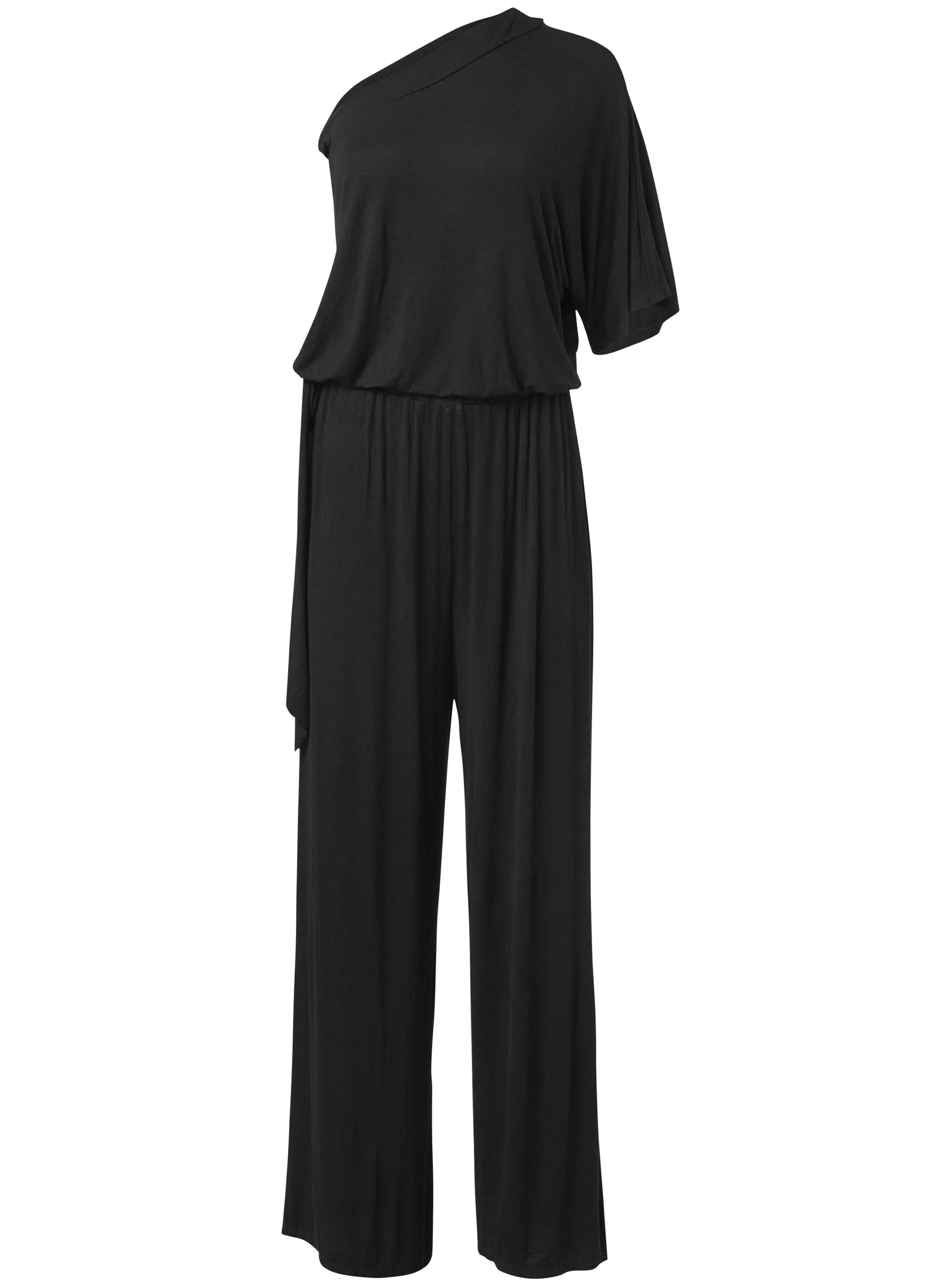 Blouson Jumpsuit Cover-Up - Black