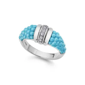 Blue Caviar Large Ceramic Diamond Stacking Ring