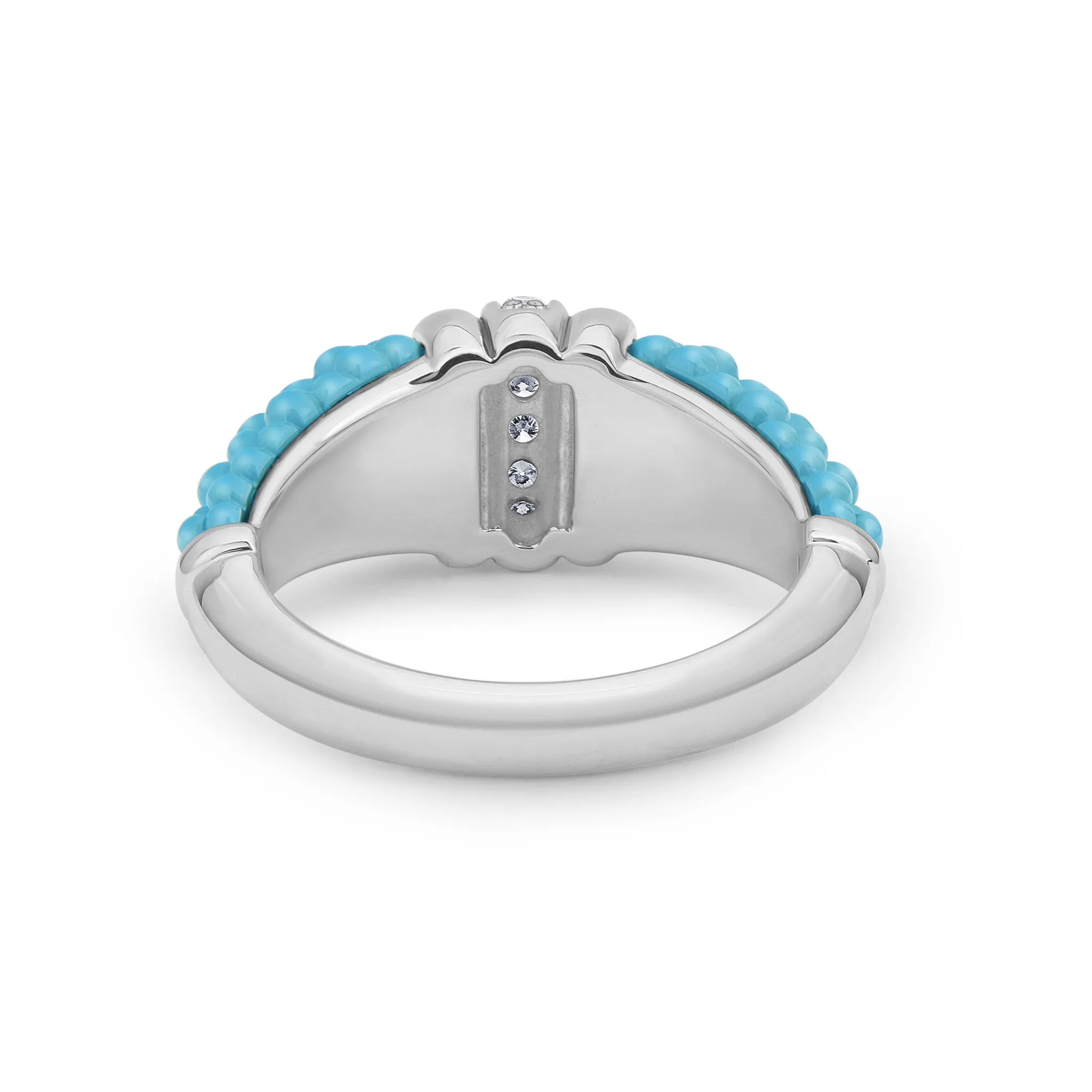 Blue Caviar Large Ceramic Diamond Stacking Ring