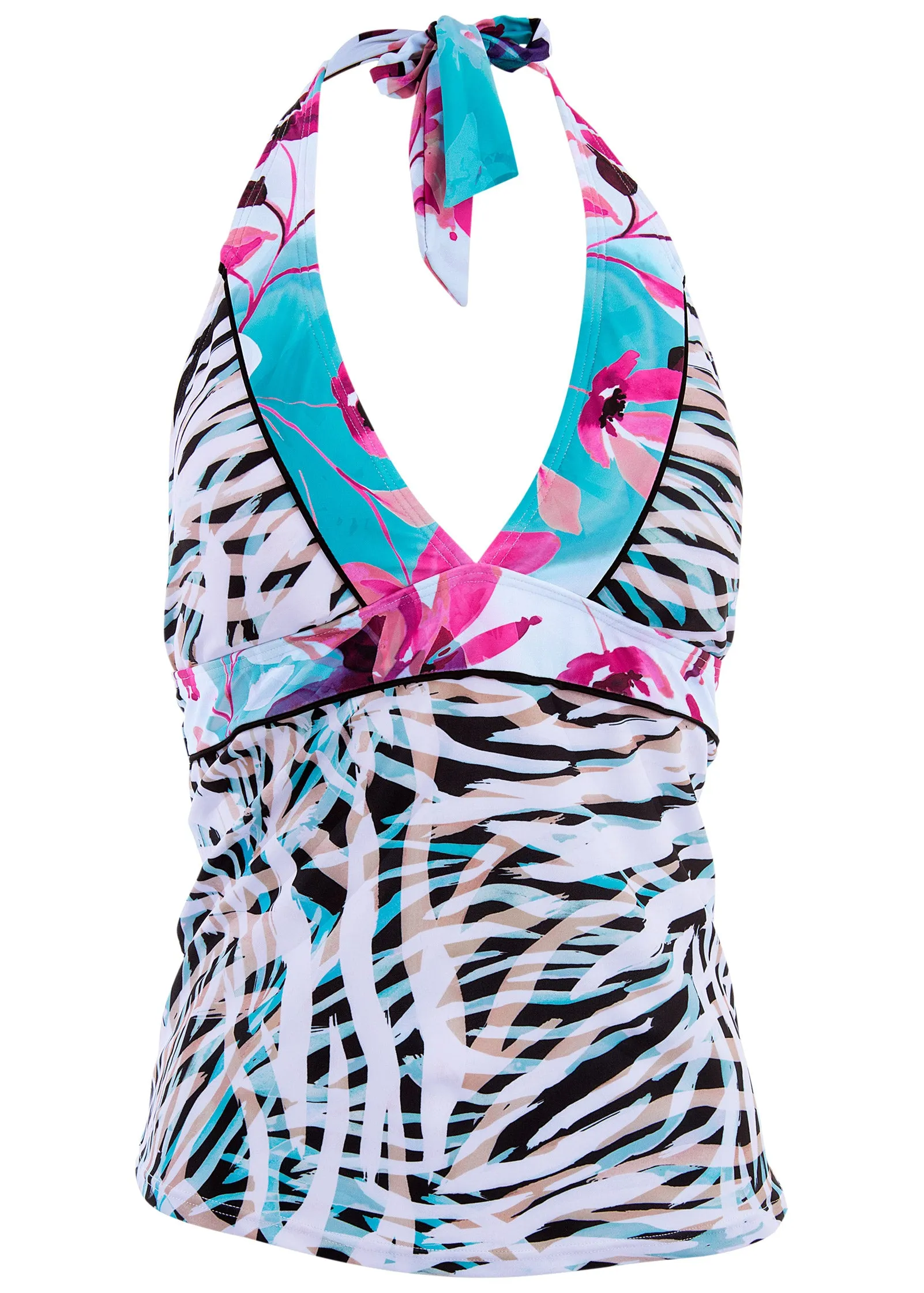 Bohemian Tankini - Twin  - Lush Zebra