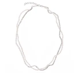 Bollywood Clear & Pearls Necklace