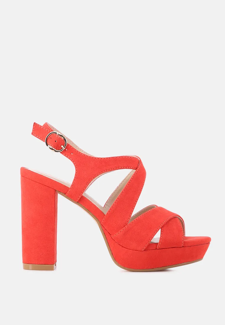 Buckle Strap High Heel Platform Sandals