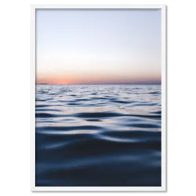 Calm Ocean Horizon at Dusk - Art Print