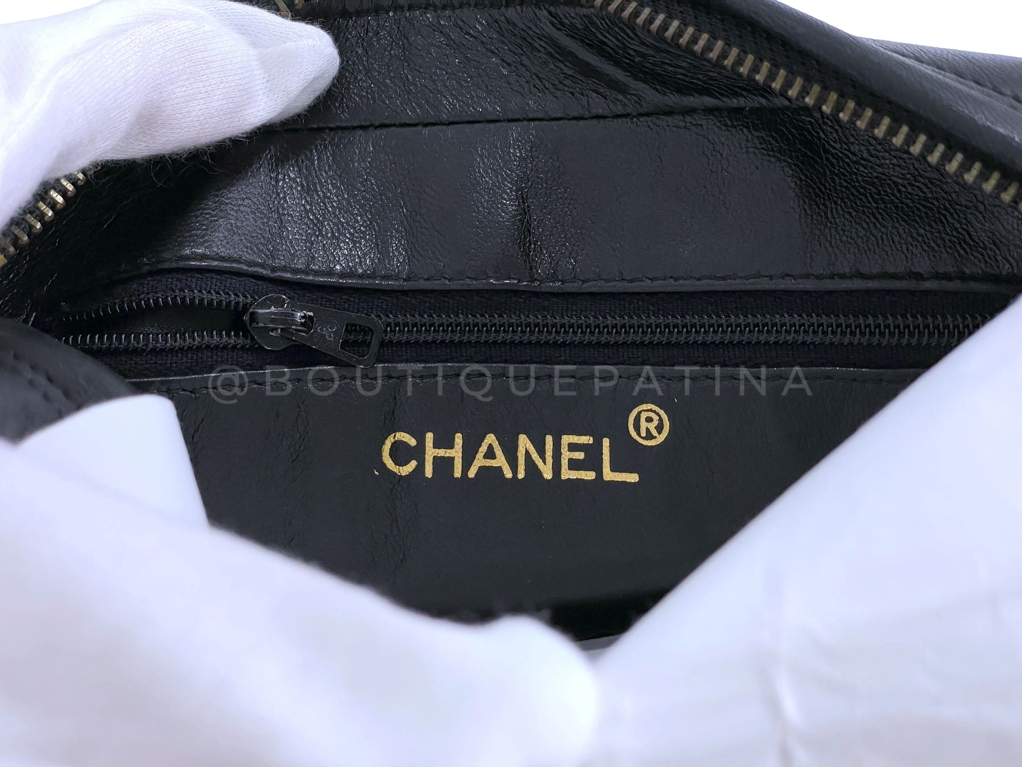 Chanel 1994 Vintage Black Mademoiselle Lambskin Mini Camera Bag 24k GHW