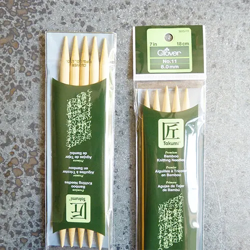 Clover Bamboo Knitting Needles - No. 11 DPN