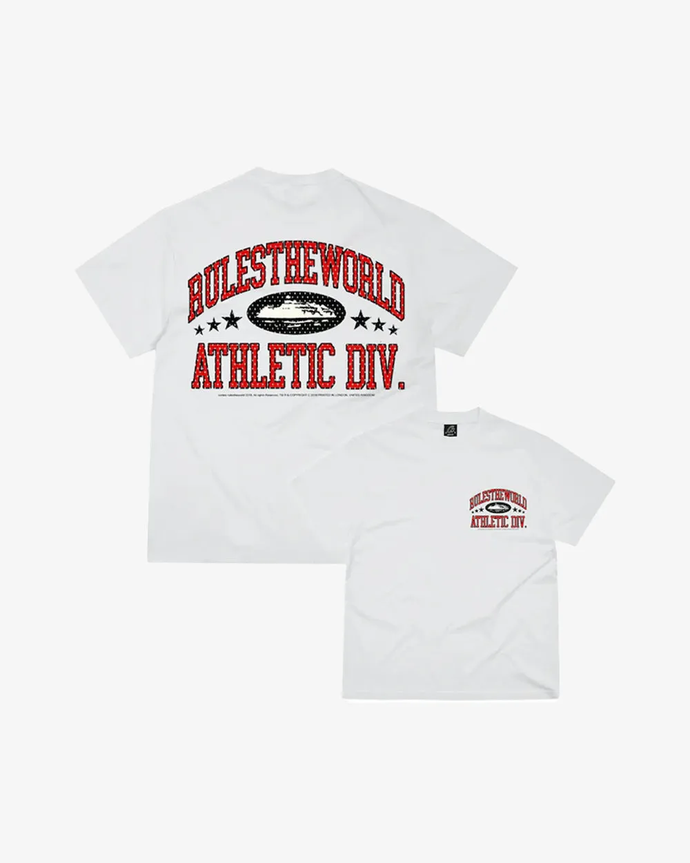 CORTEIZ RTW ATHLETIC DIVISION TEE WHITE RED