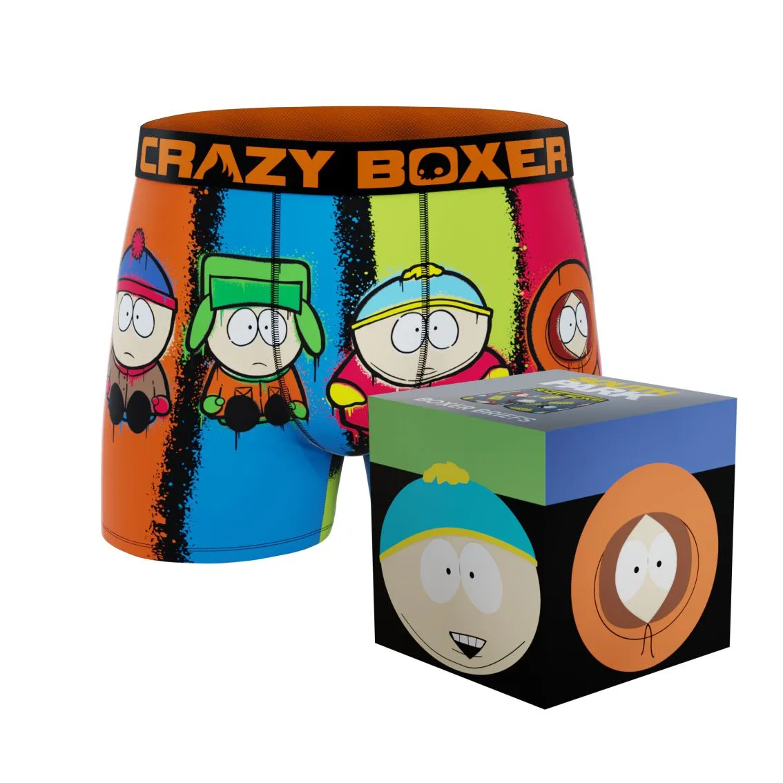 CRAZYBOXER South Park Colorful Characters Men's Boxer Briefs (Creative Packaging)