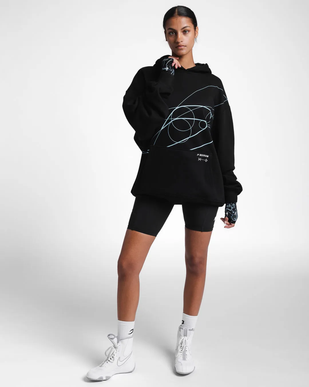 Disciplined Thought/Action Oversized Hoodie - Black