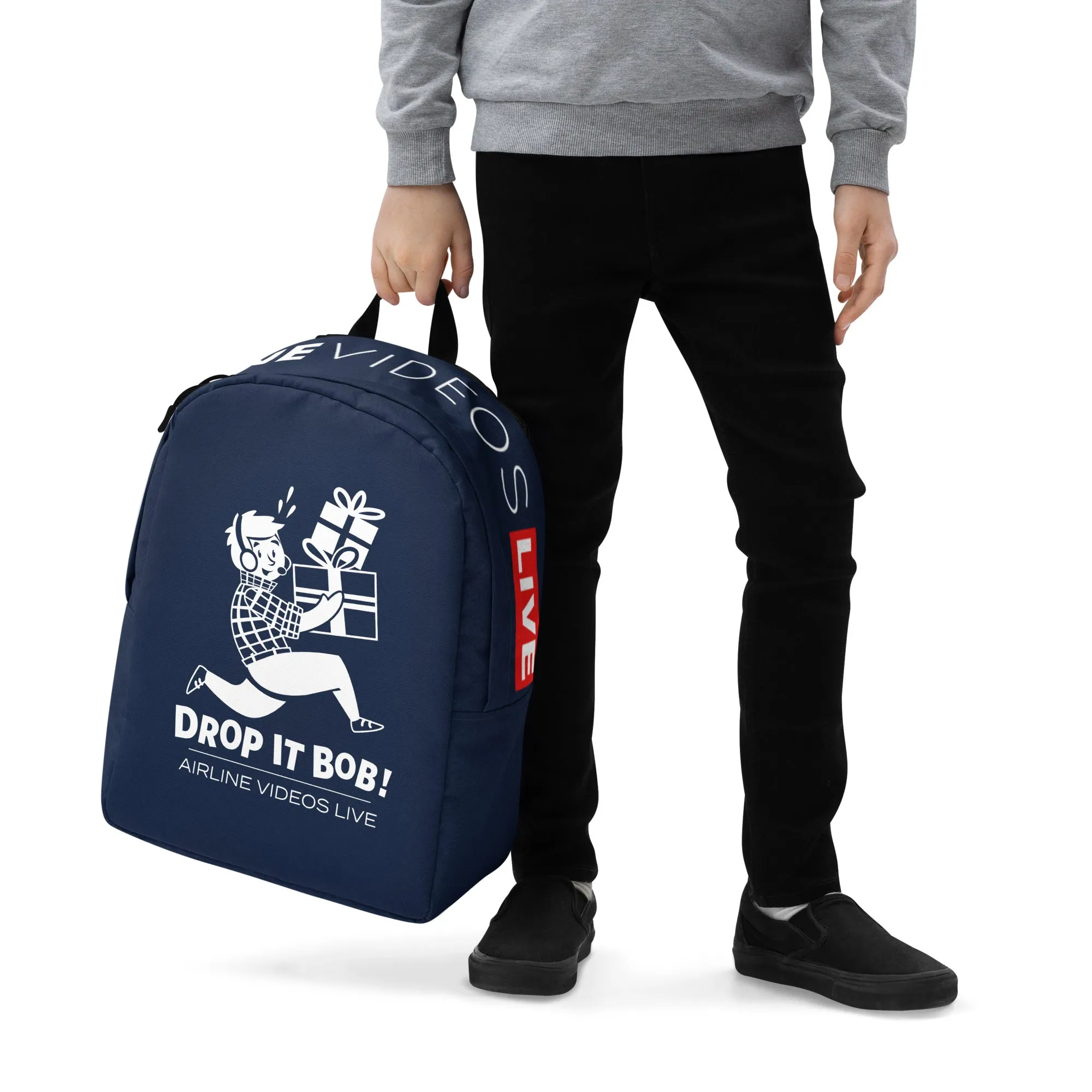 DROP IT BOB! (NAVY) Minimalist Backpack