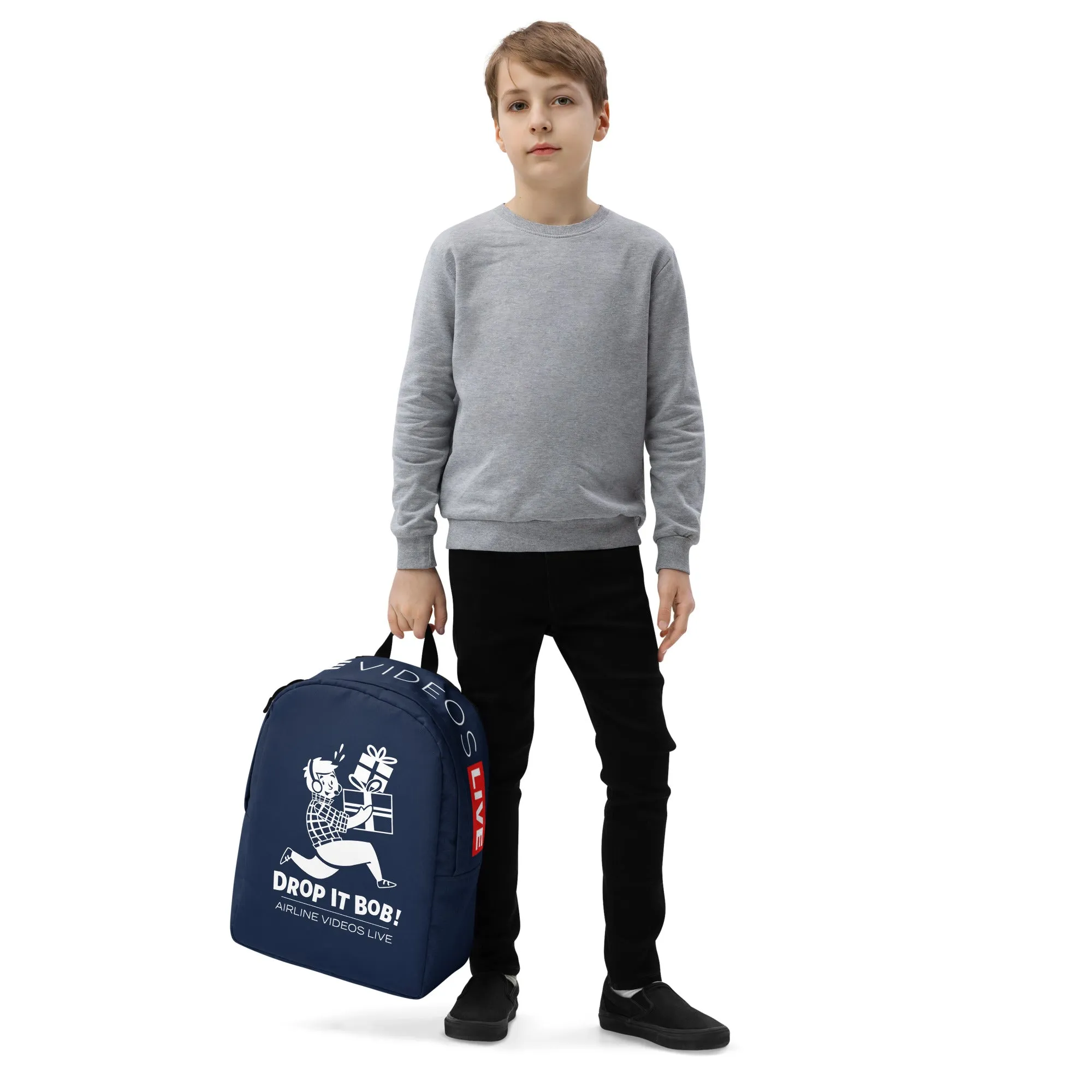 DROP IT BOB! (NAVY) Minimalist Backpack