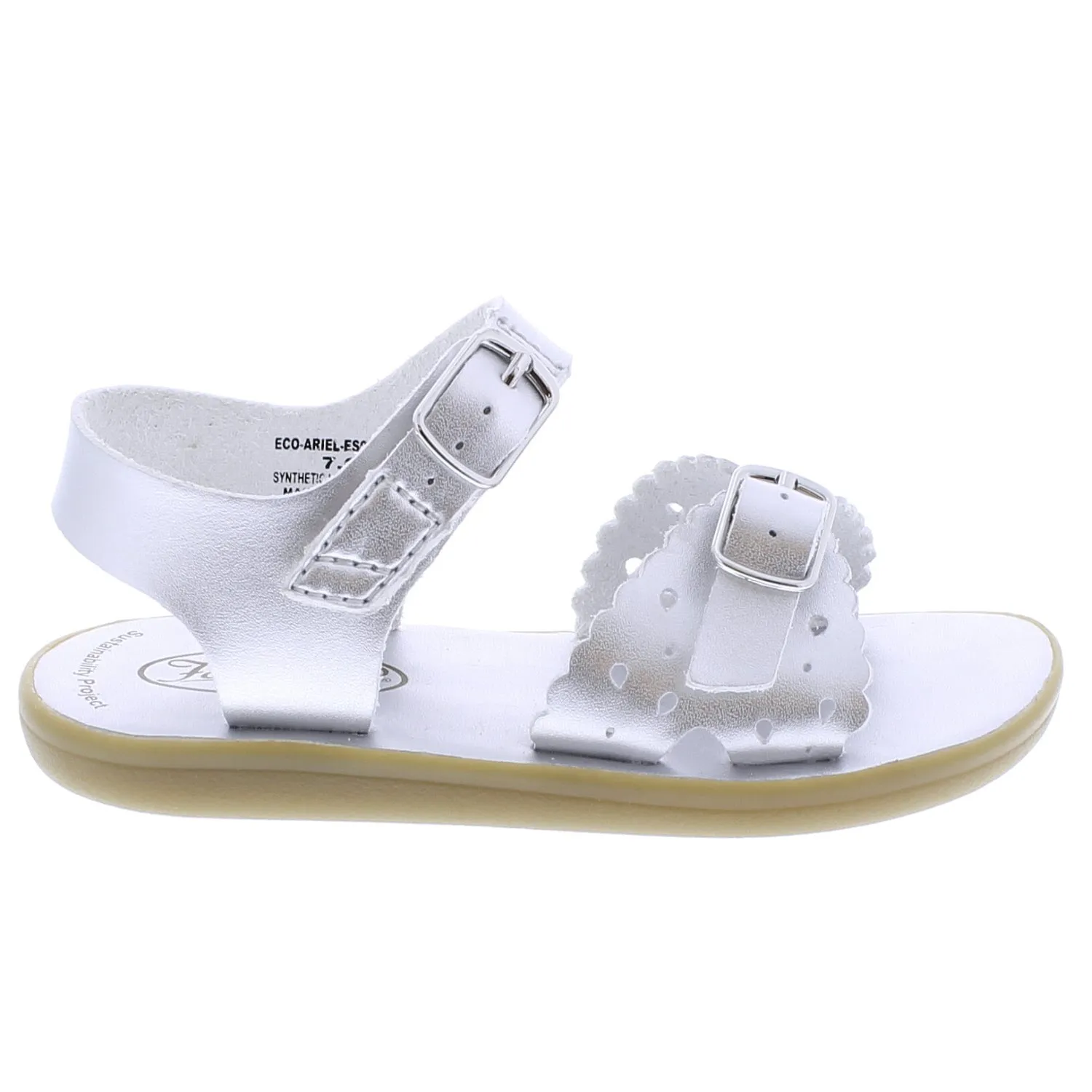 Eco-Ariel Silver Waterproof Velcro Sandal