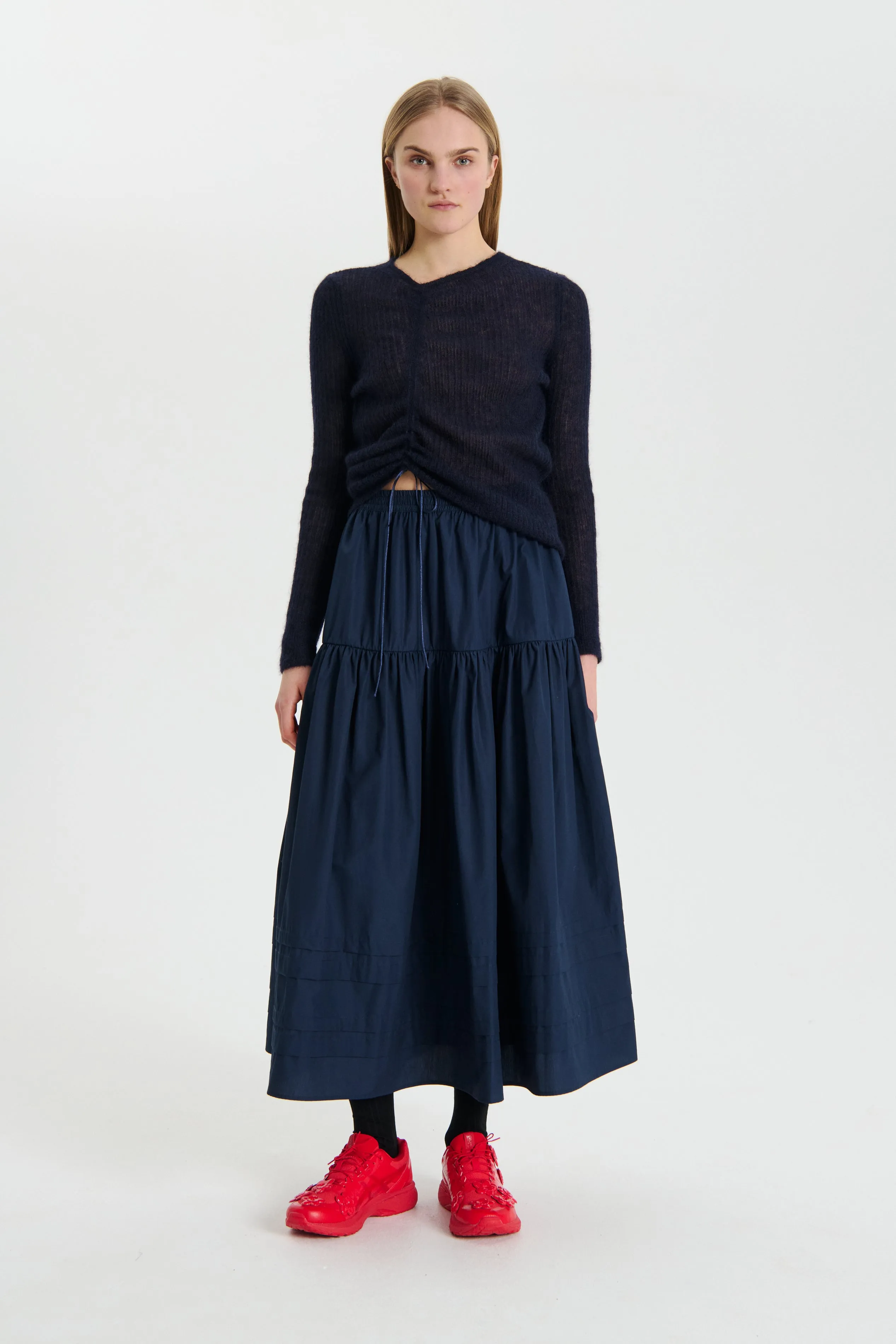 EIKO | SKIRT COTTON NAVY