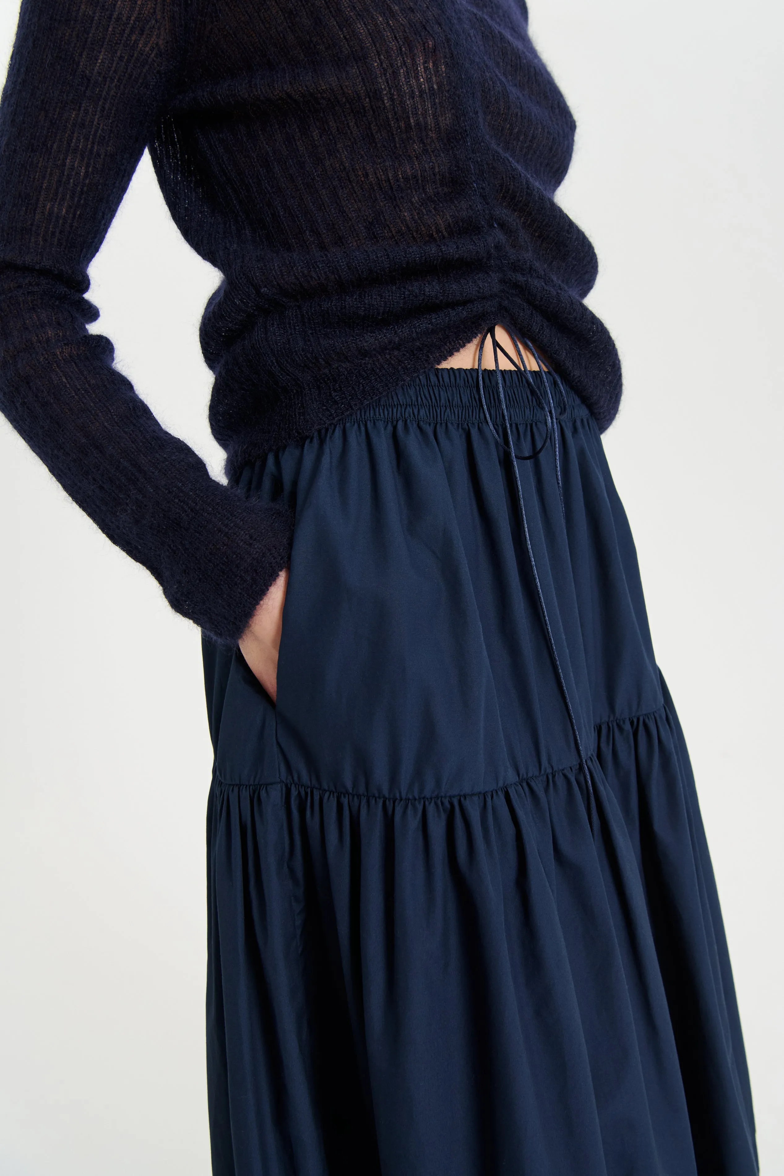 EIKO | SKIRT COTTON NAVY