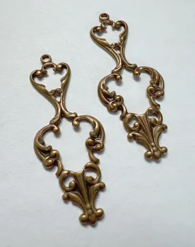 Fancy Flourish, 42x16.5mm, (2pcs)