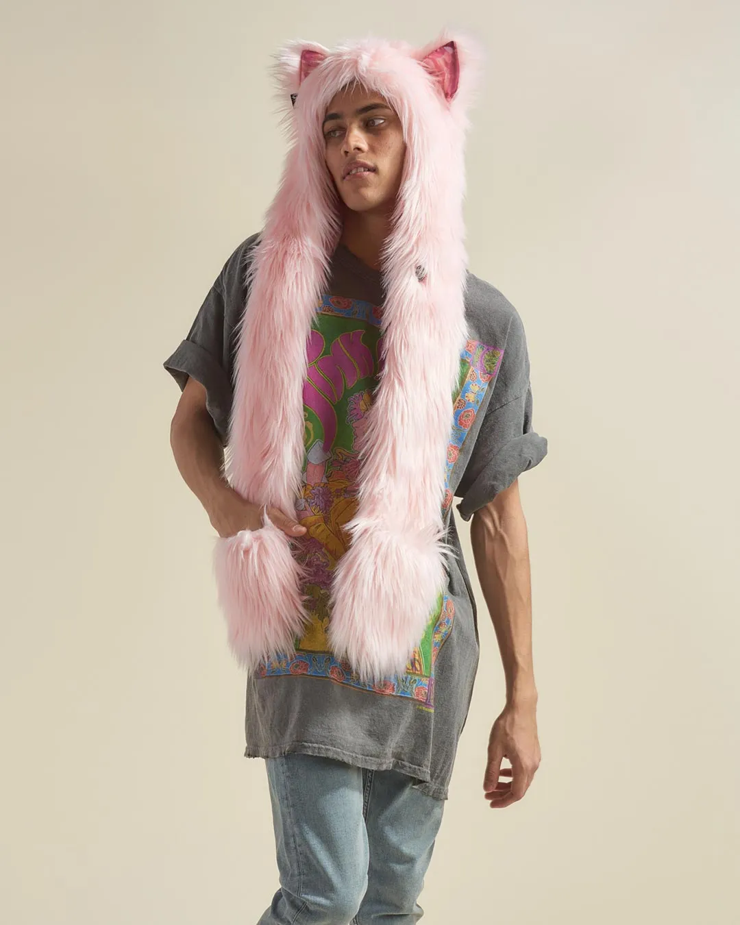 Flamingo Wolf Collector Edition Faux Fur Hood | Men's