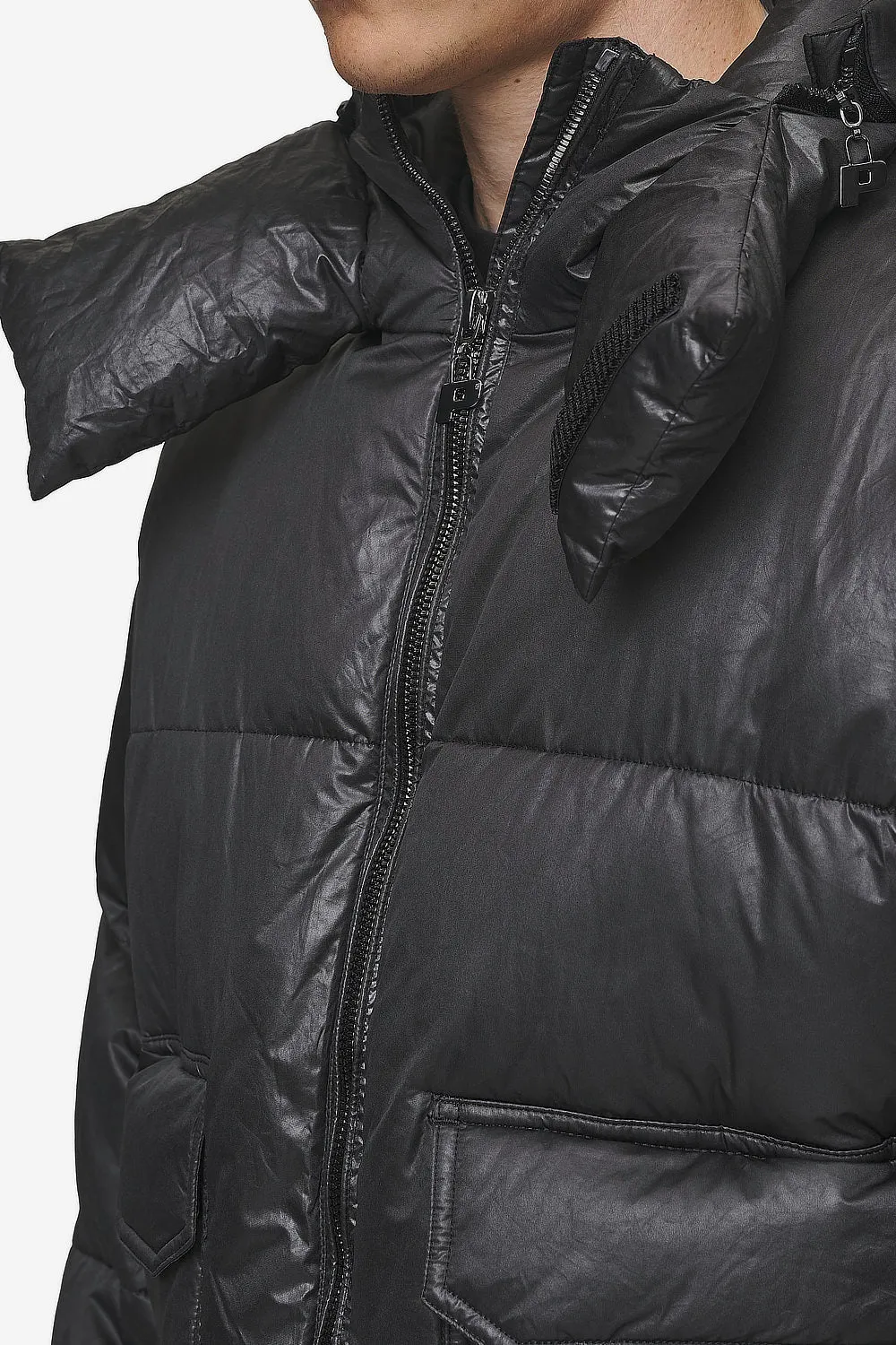 Garrick Vintage Oversized Puffer Jacket Black