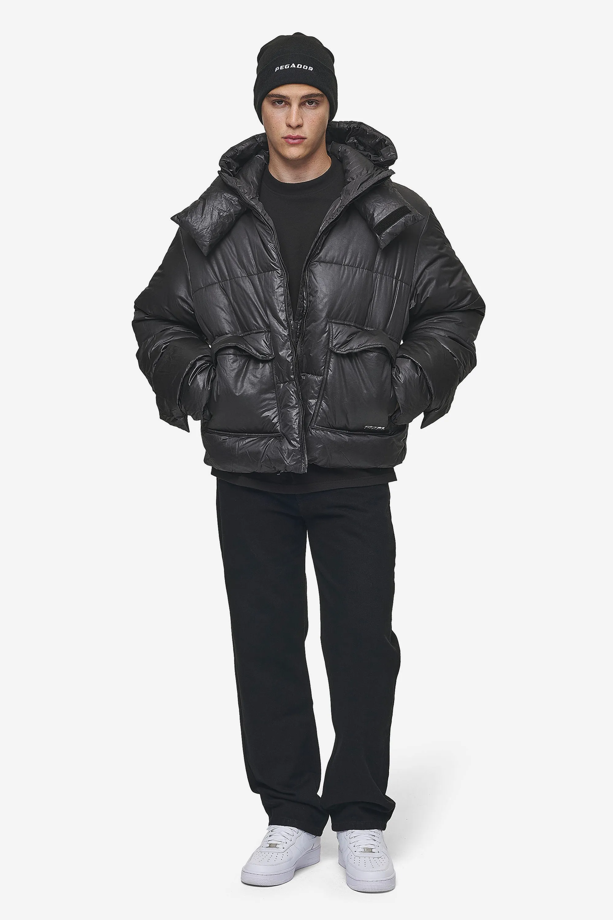 Garrick Vintage Oversized Puffer Jacket Black