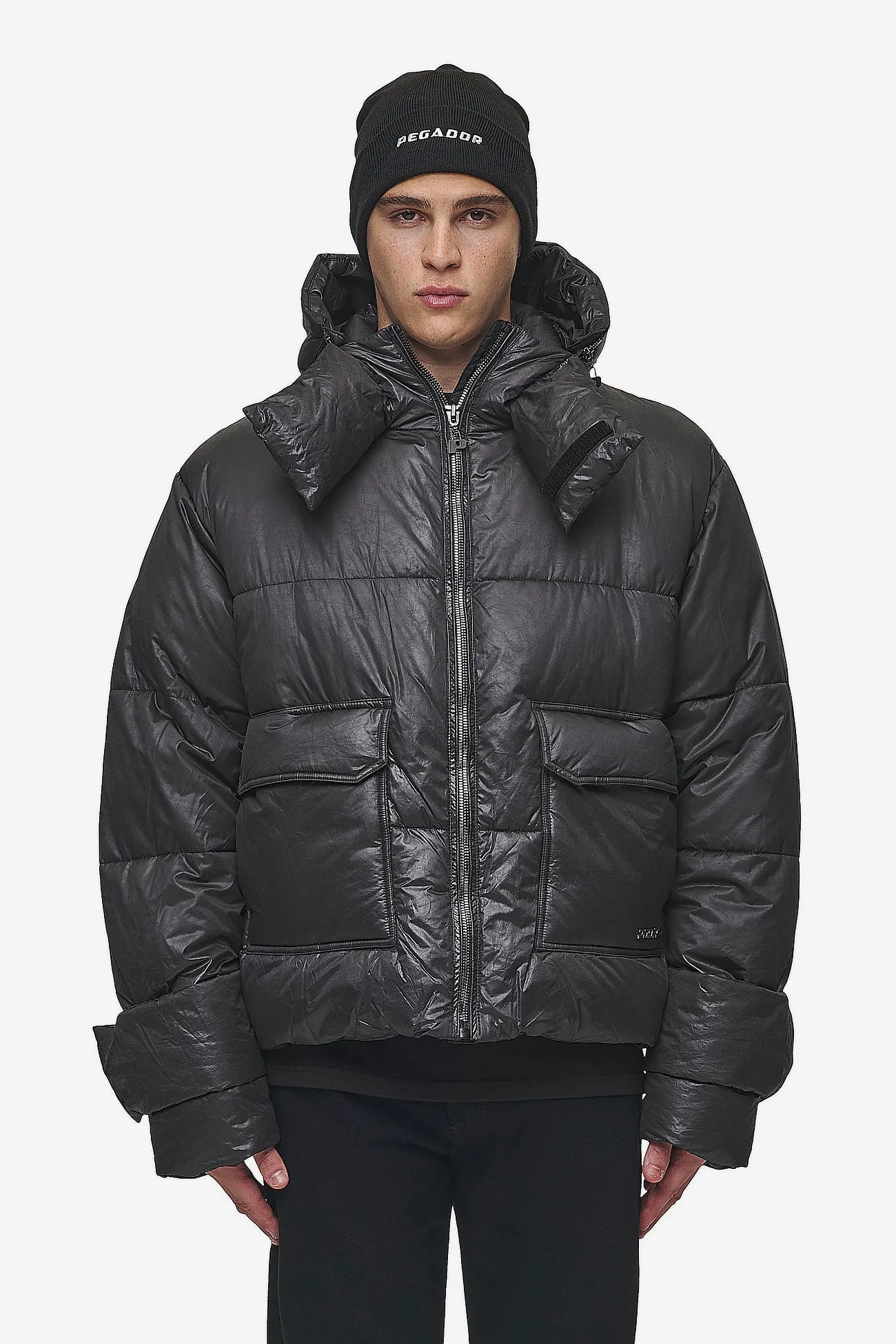 Garrick Vintage Oversized Puffer Jacket Black