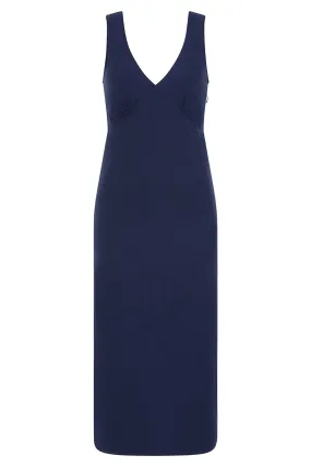 HALO Thalia Midi Dress in Navy