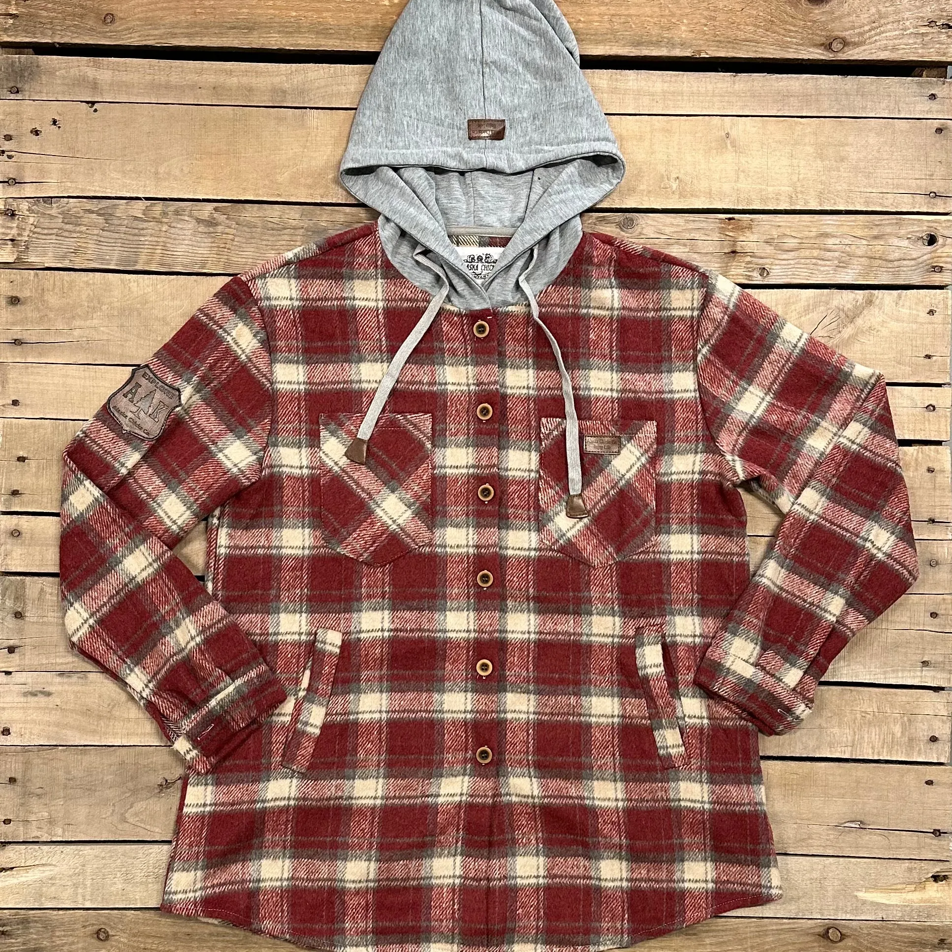 Hooded Plaid Shacket