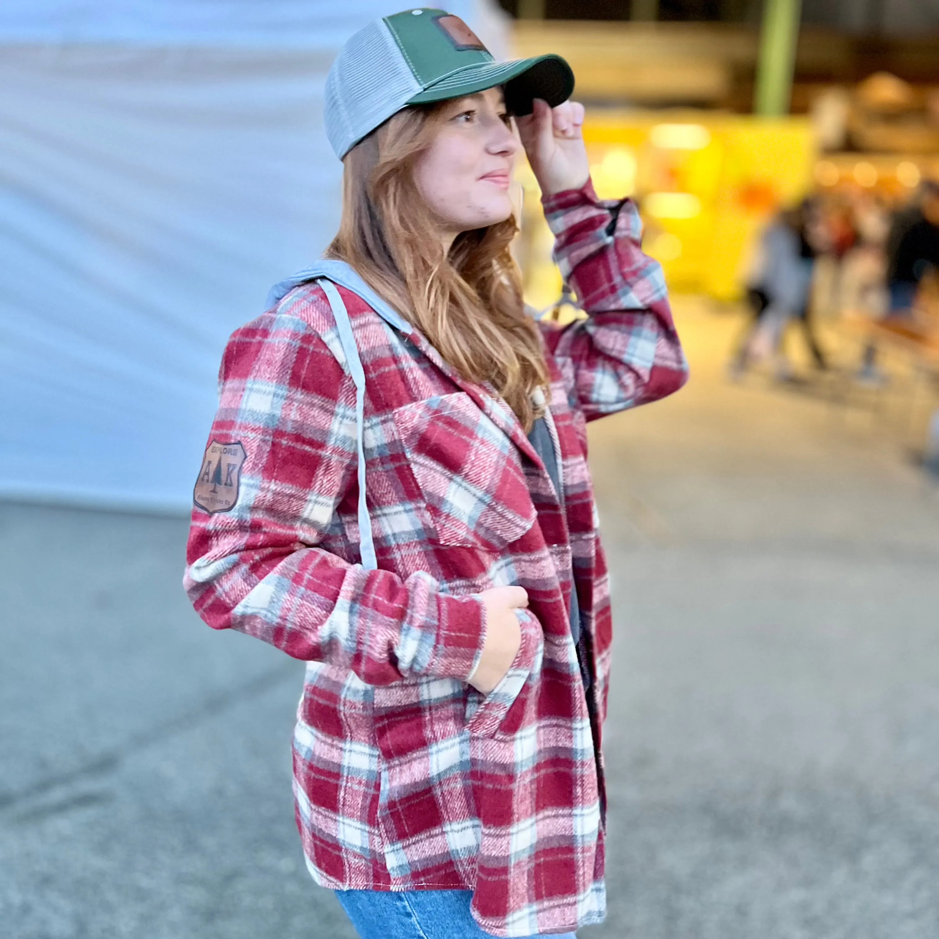 Hooded Plaid Shacket