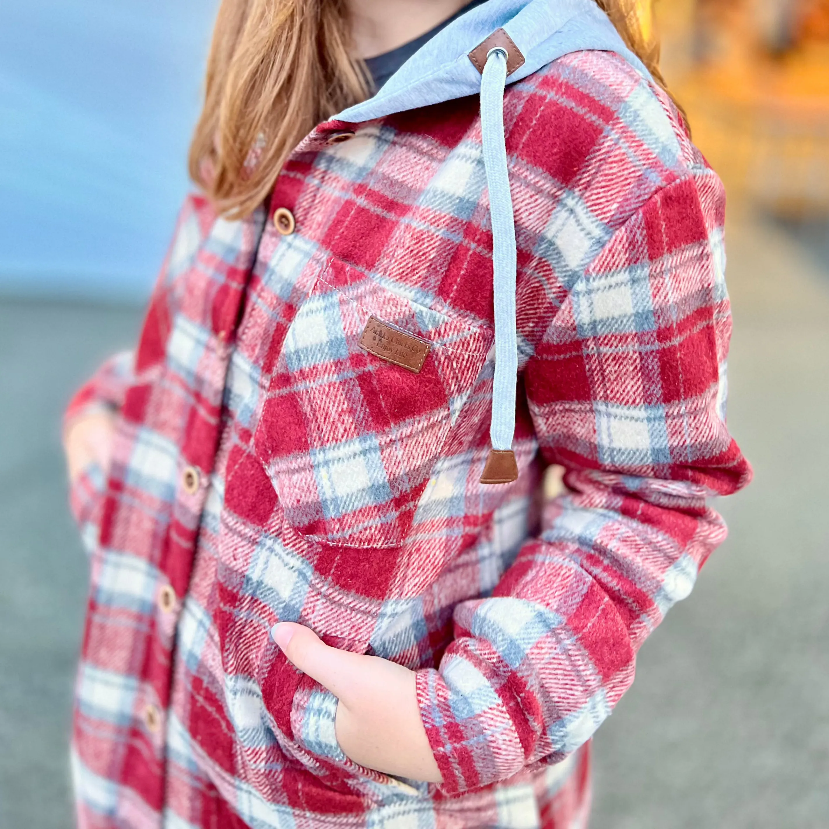 Hooded Plaid Shacket