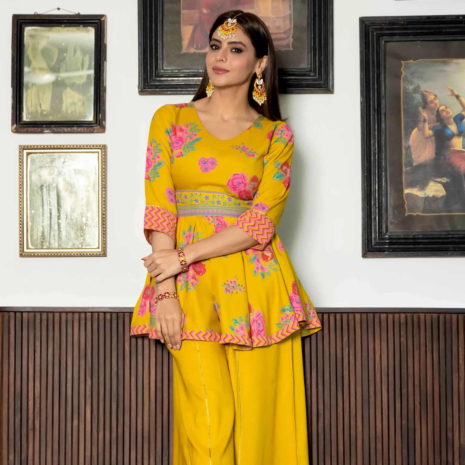 Inaayat Mustard Sharara Set