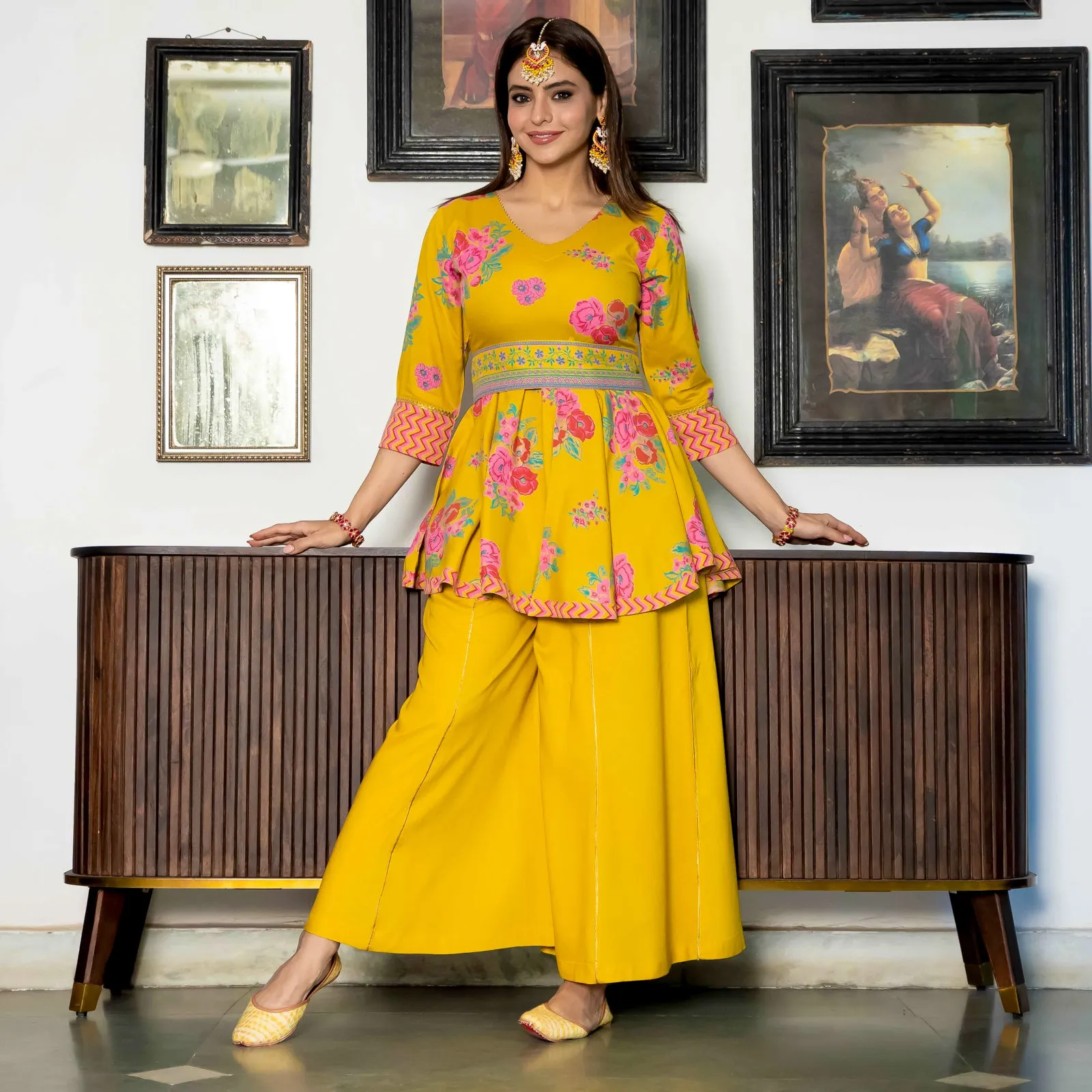 Inaayat Mustard Sharara Set