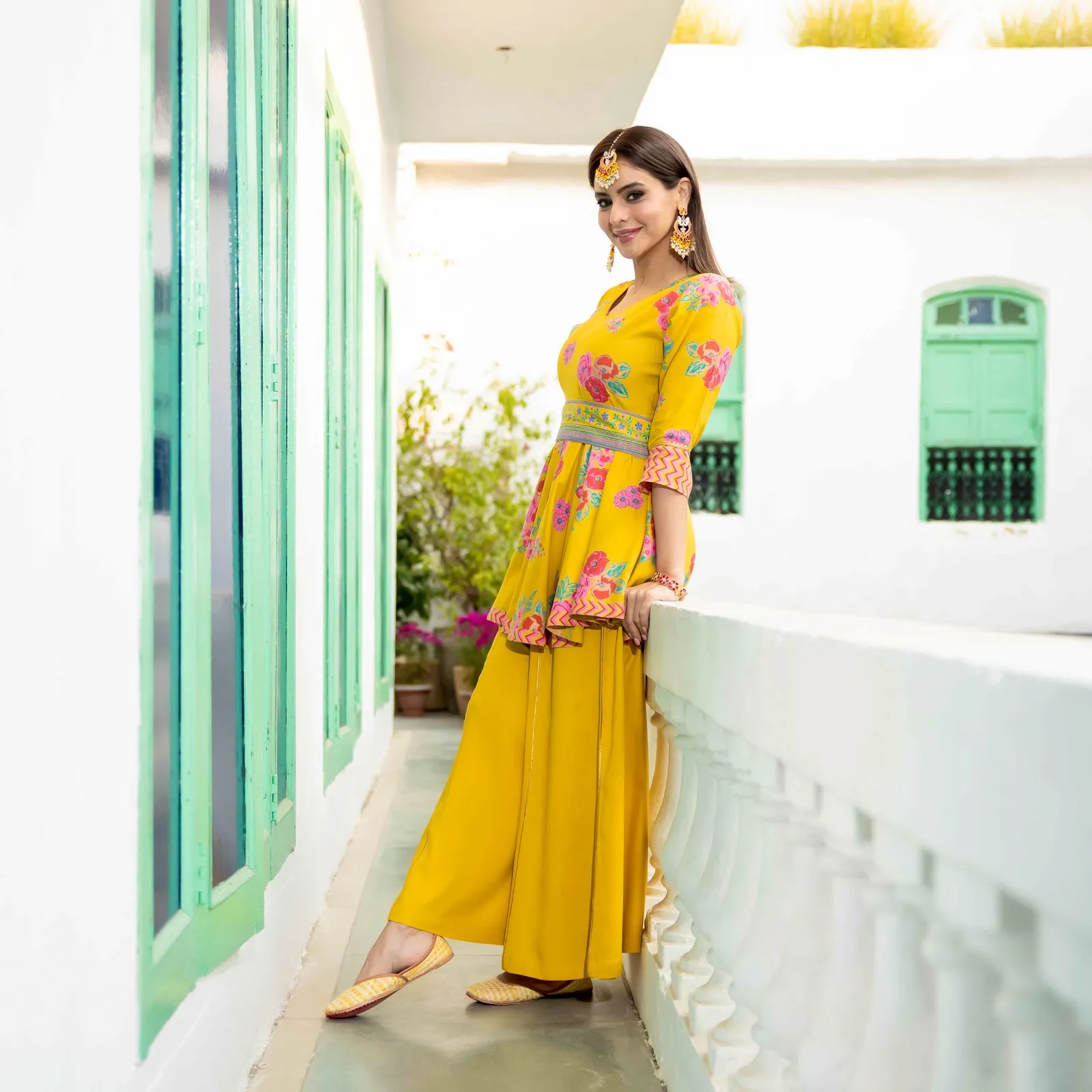 Inaayat Mustard Sharara Set