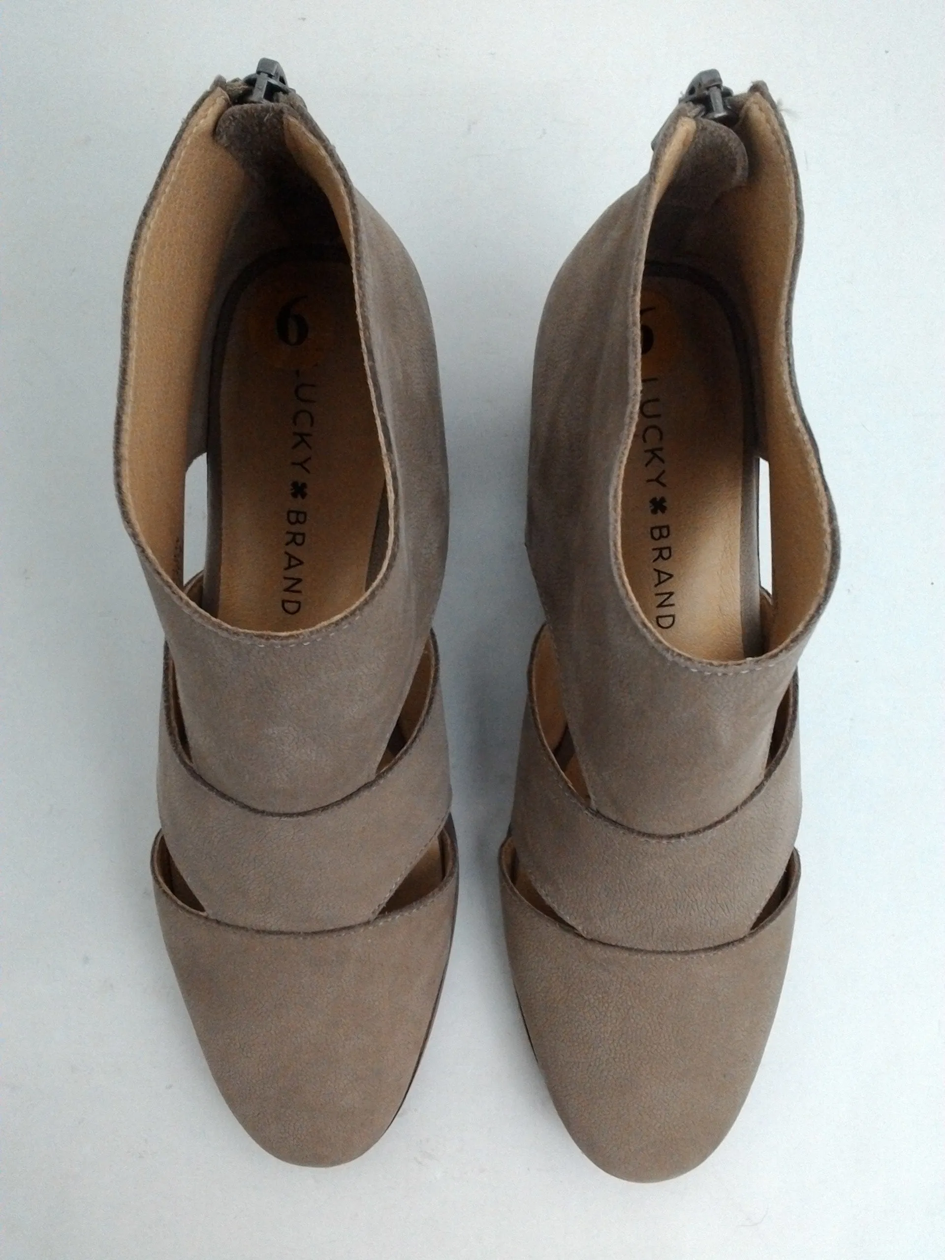 Lucky Brand Women's Grey Leather Booties Size 6 M