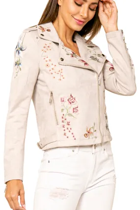 Mckinley Rose Embroidered Biker Jacket