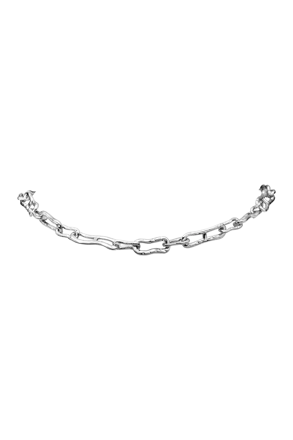 Molten Chunky Necklace Silver