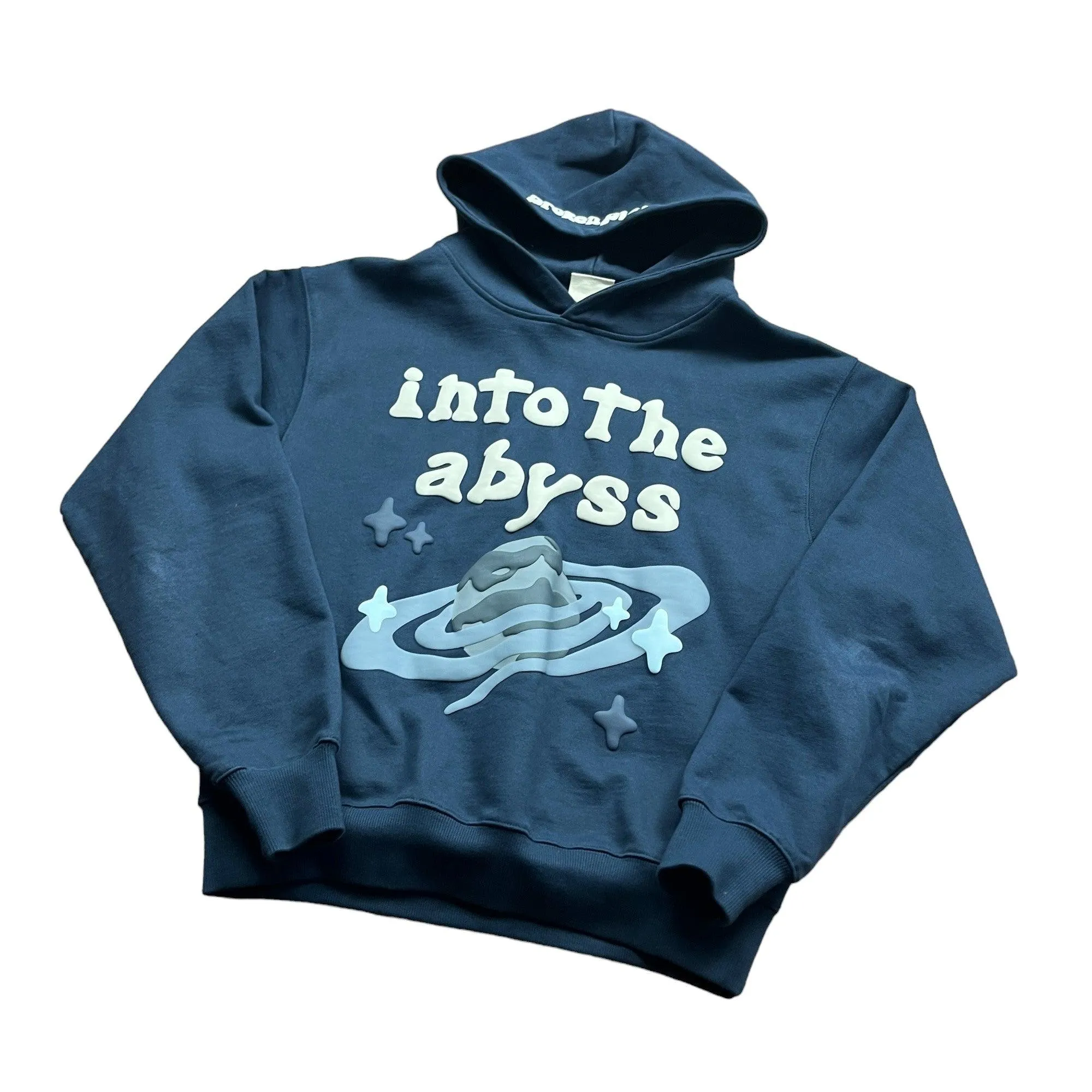 Navy Blue Broken Planet Market (BPM) Into The Abyss Hoodie - Small