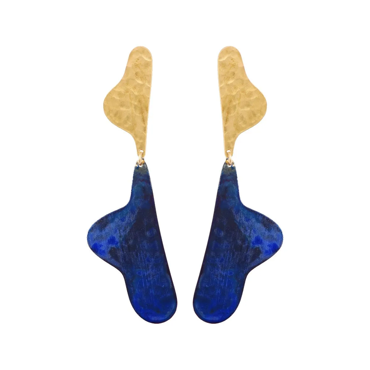 Navy Sculptura Earrings