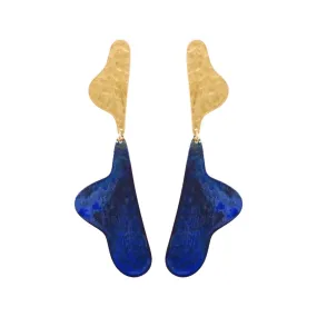 Navy Sculptura Earrings