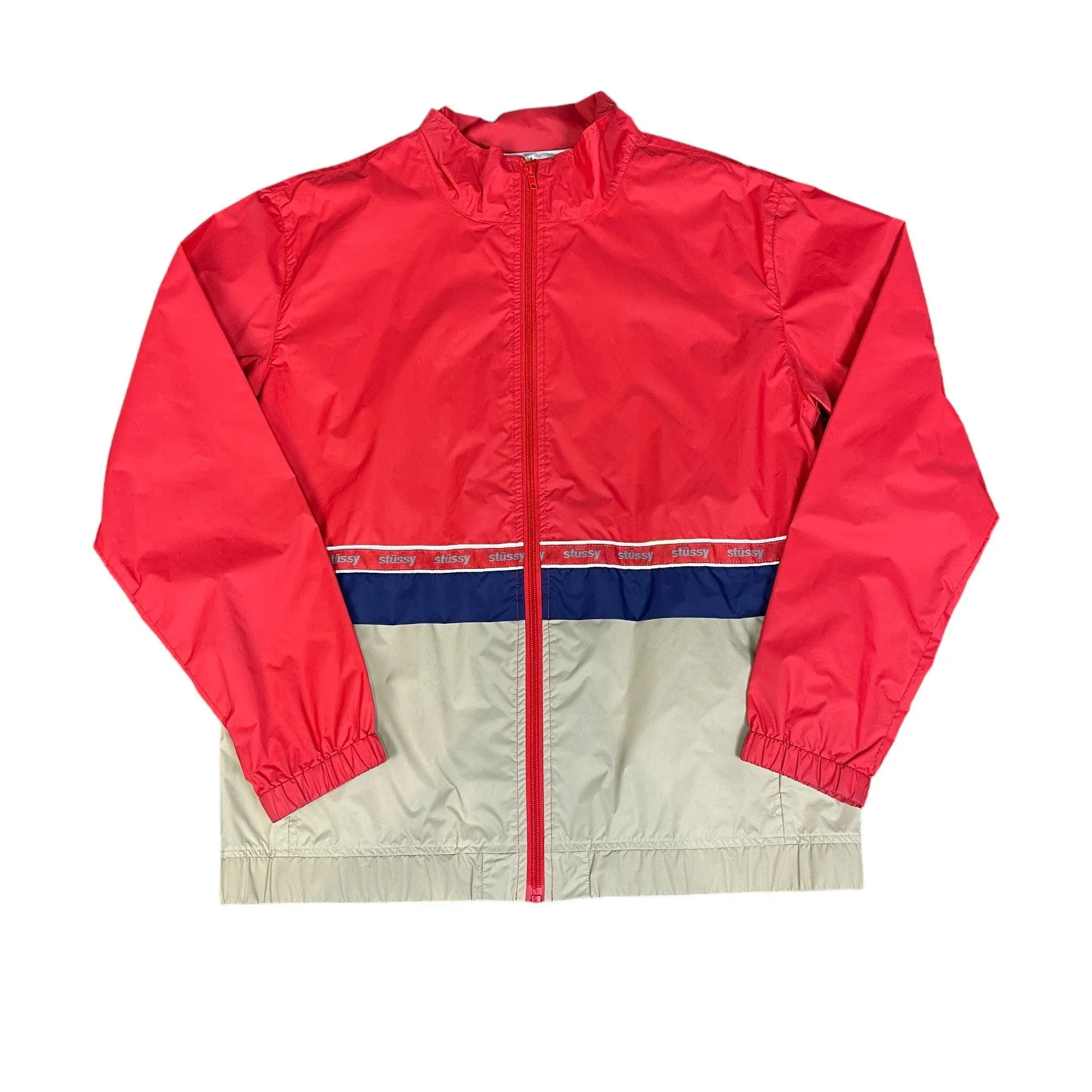 Red   Beige Stussy Jacket - Medium