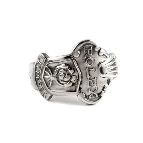 Rolex Tree Lucerne Stainless Steel Spoon Ring