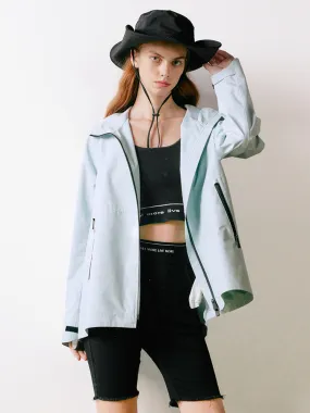 Sea Blue Crop Women Jacket