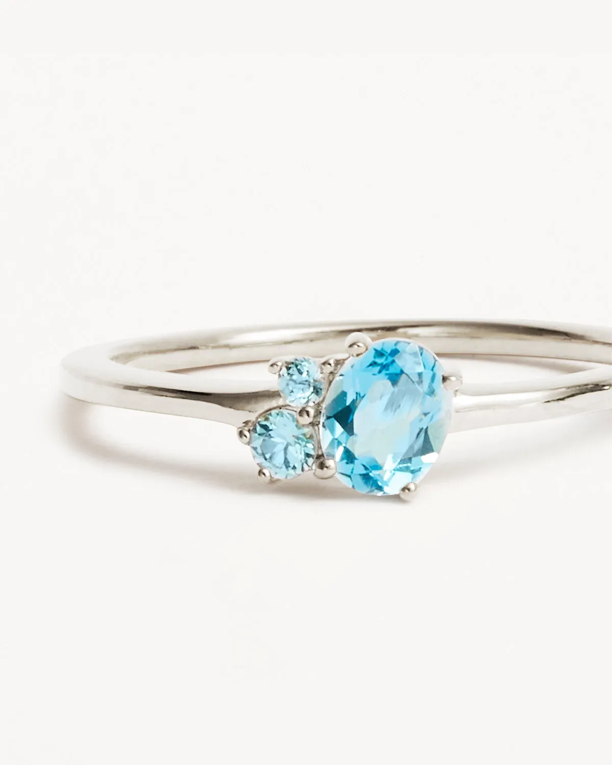 Sterling Silver Kindred Birthstone Ring - March