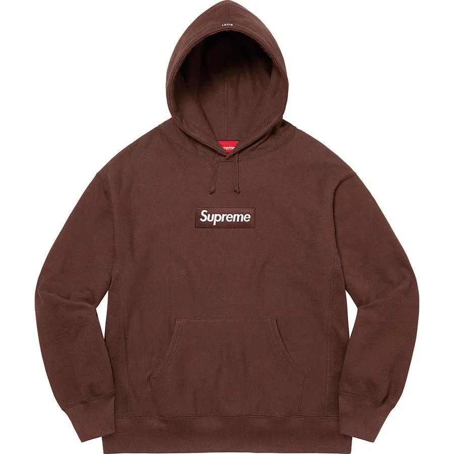 Supreme Box Logo Hooded Sweatshirt (Brown)