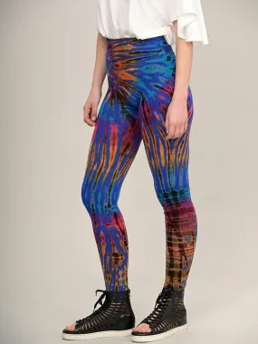 Tie Dye Leggings - Electric Blue