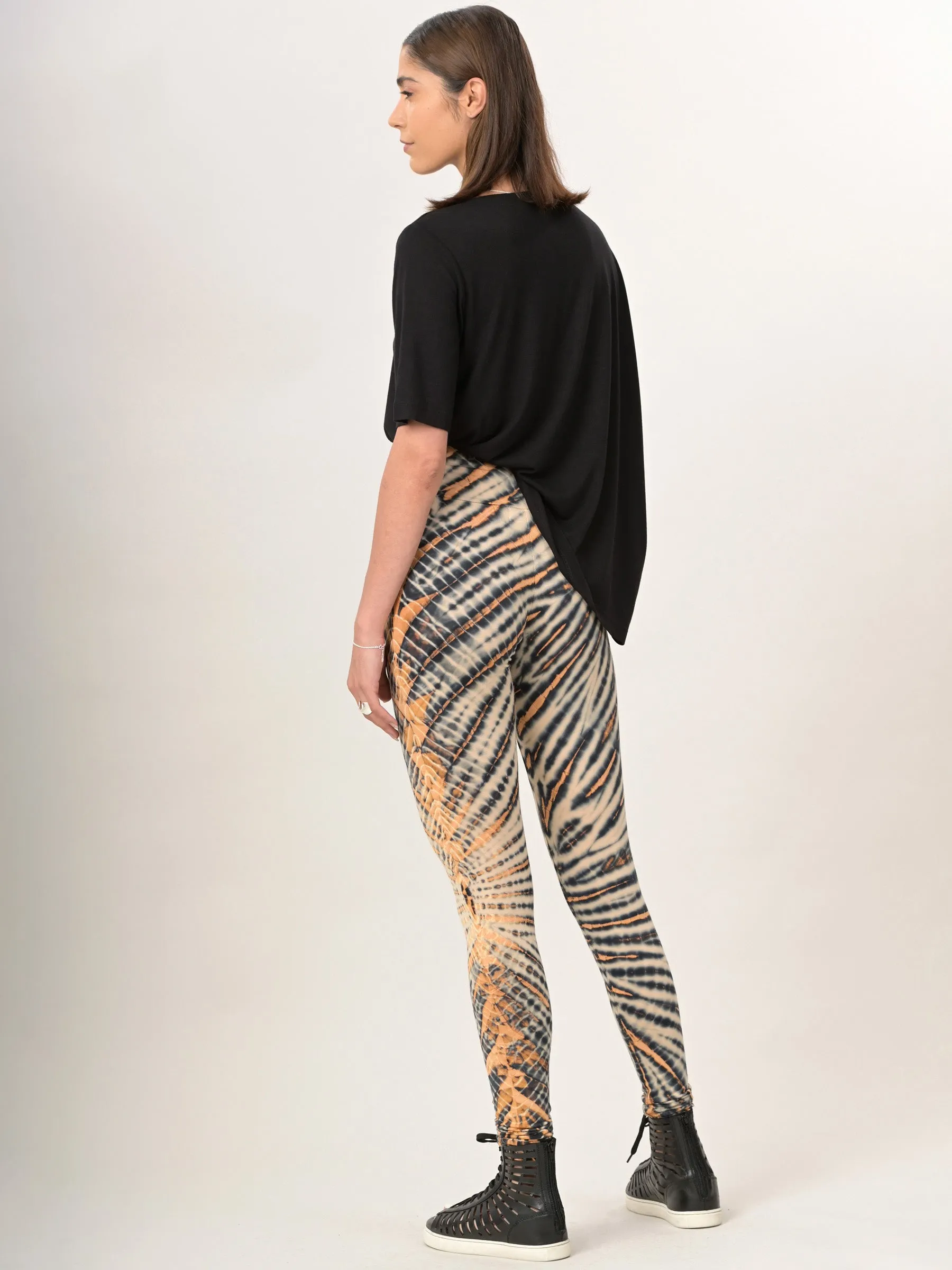 Tie Dye Leggings - Light Apricot