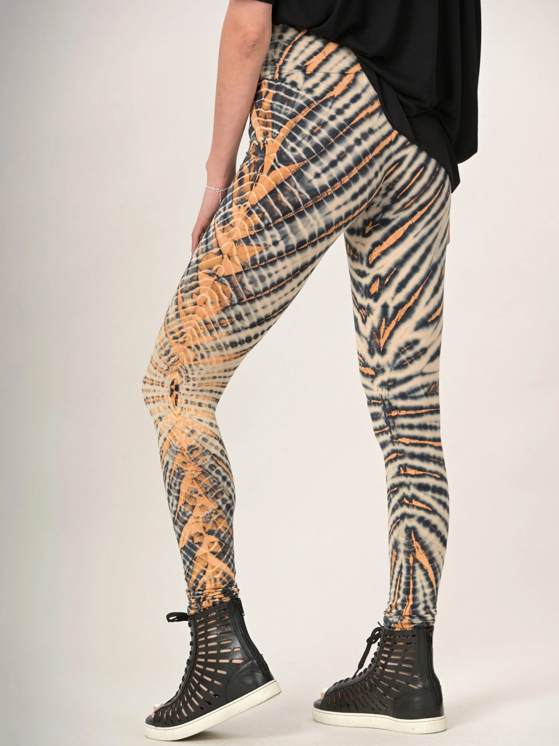 Tie Dye Leggings - Light Apricot